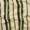 1 Yard Stretch Cotton Sateen Fabric Cream and Green Painted Stripes Verdant Trail Print